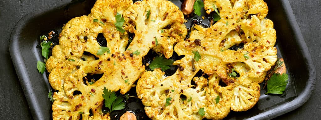 Grilled Garlic Cauliflower Steak