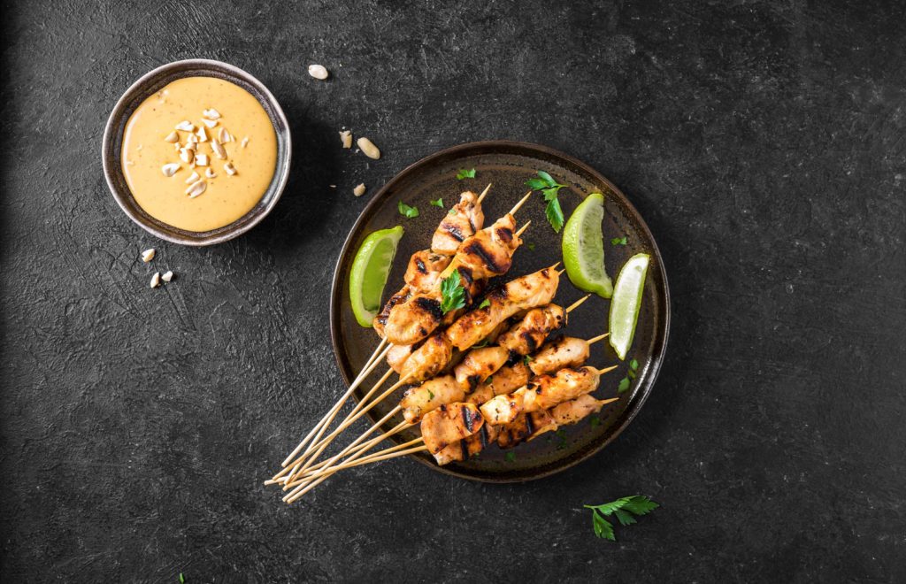 Chicken Satay with Peanut Sauce