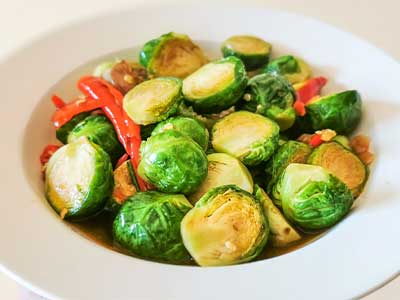 Thai Stir Fried Brussels Sprouts