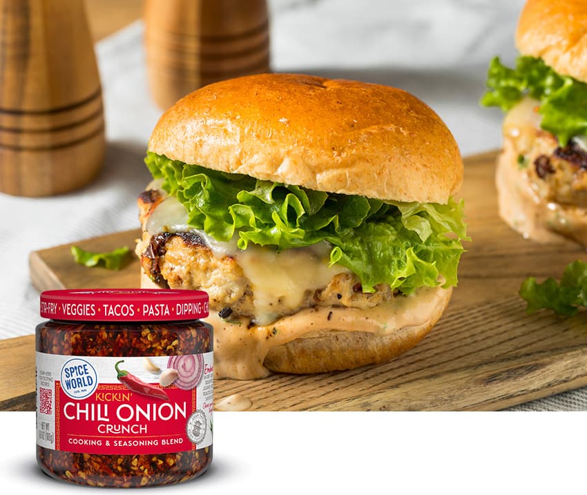 Chili Onion Turkey Burger