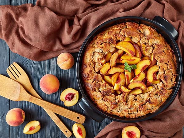 Old Fashioned Peach and Ginger Cobbler