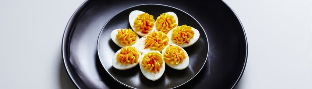 garlicky deviled eggs
