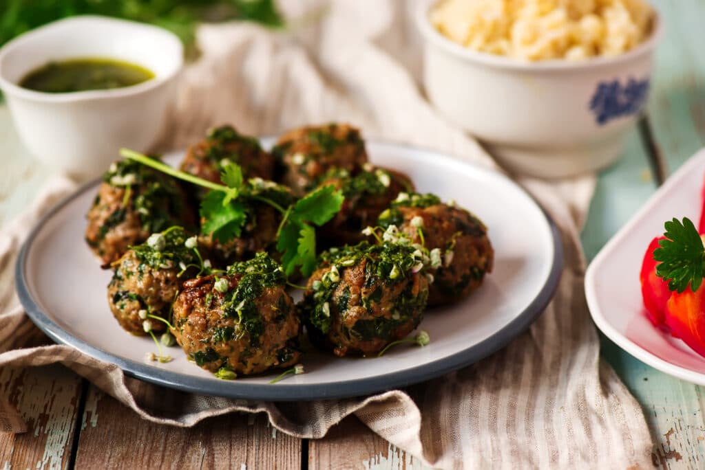 Spicy Chimichurri Meatballs