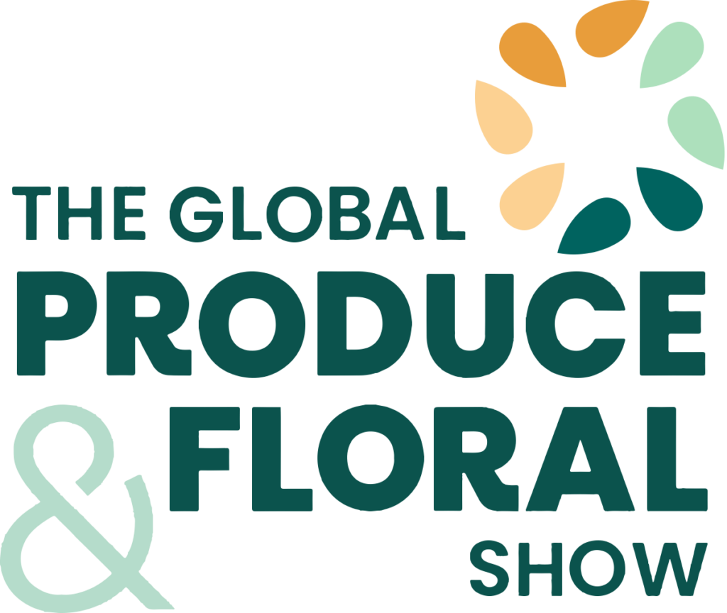 Logo for The Global Produce & Floral Show, promoting international food and floral industries