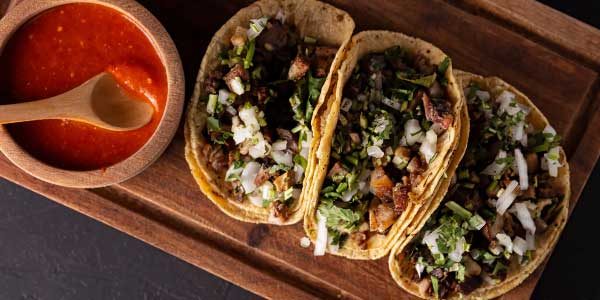 Tacos with salsa